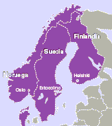 Pases de tren Regionales en Europa Mapa Escandinavia
